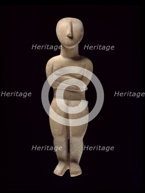 Cycladic figurine, Early Cycladic II Period, c2800-c2300BC. Artist: Unknown.