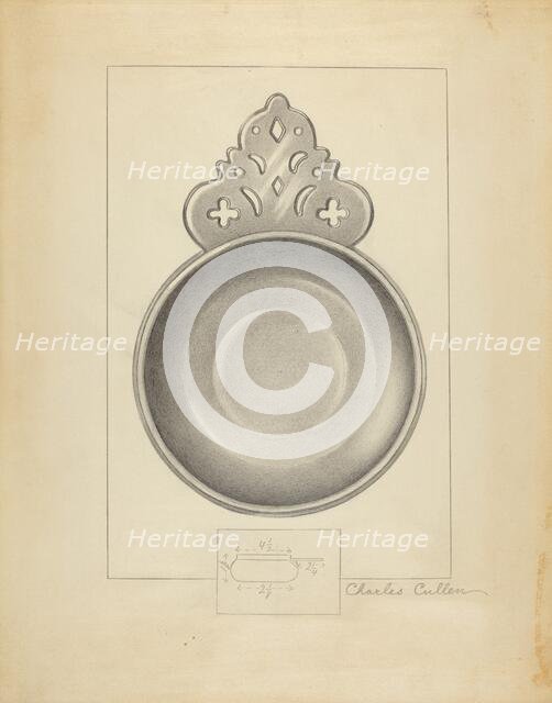 Pewter Porringer, 1935/1942. Creator: Charles Cullen.