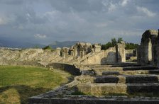 Partial view of the amphitheater ruins, ancient city of Salona, Solin, Croatia, 2018.  Creator: Unknown.