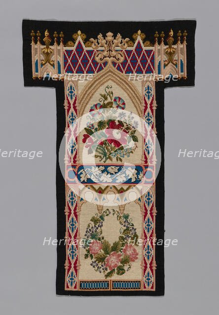 Prie-Dieu Cover, England, c. 1857/60. Creator: Unknown.