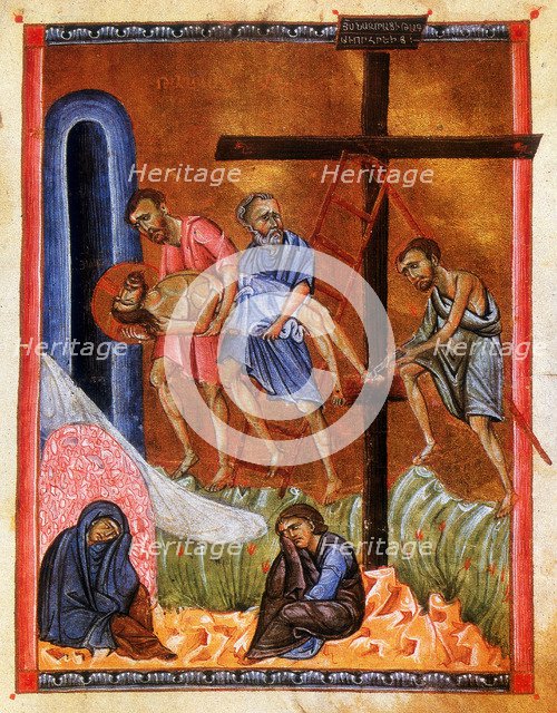 'The Deposition from the Cross', c1268. Artist: T'oros Roslin