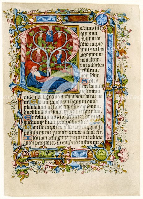 Tree of Jesse, early 15th century.Artist: Master of the Beaufort Saints