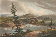 Junction of the Sacandaga and Hudson Rivers (No. 2 of The Hudson River Portfolio), 1821-22. Creator: John Hill.