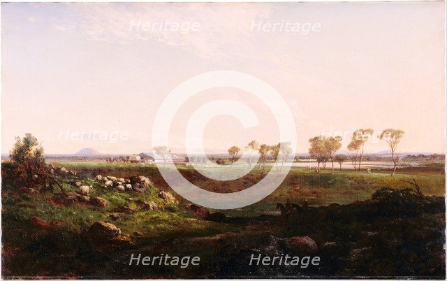 Mount Fyans woolshed (The woolshed near Camperdown), 1869. Artist: Buvelot, Louis (1814-1888)