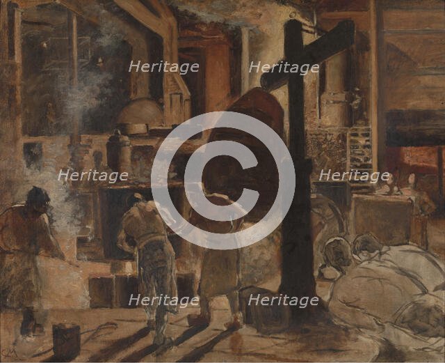 Steelworks, c1860-1900. Creator: Constantin Emile Meunier.