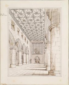 Aberdeen Cathedral - Interior of Nave, 1848-1852. Creator: Robert William Billings.