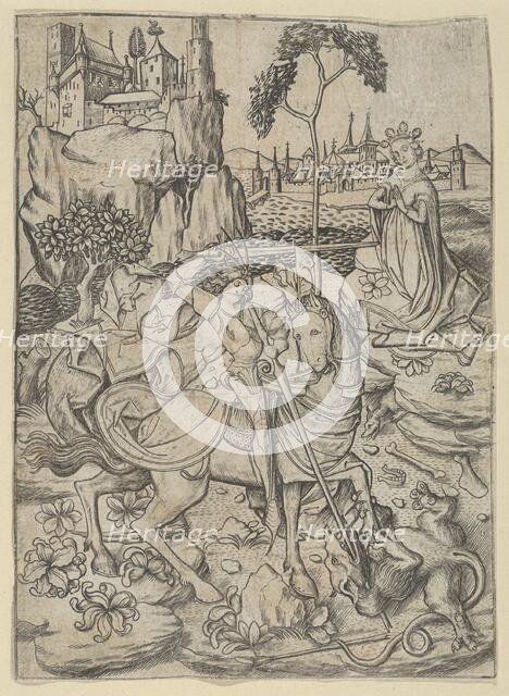 St. George, from the series The Apostles, 15th century. Creator: Master ES.