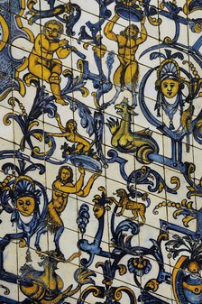 Tile panel, former San Bento da Saúde monastery in Lisbon, c1640 (2018). Creator: Unknown.