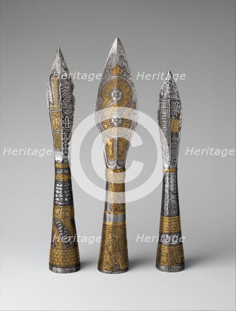 Three Ceremonial Arrowheads, Bohemian, probably Prague, ca. 1437-39. Creator: Unknown.