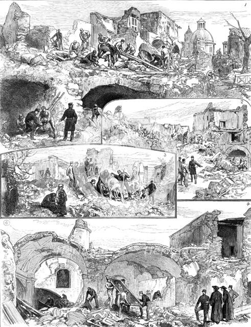 The Earthquake at Casamicciola, Island of Ischia, 1881.  Creator: Unknown.