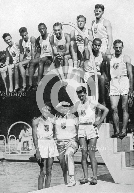 Athletes at the US Olympic Trials, 1932, (1936). Artist: Unknown