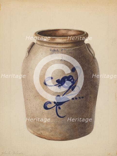 Jar, c. 1937. Creator: Yolande Delasser.