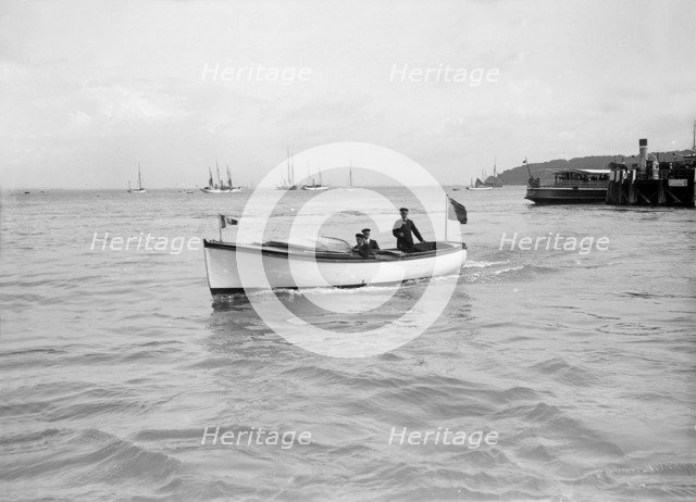 The Royal Thames Yacht Club's motor launch 'Salee Rover', 1912. Creator: Kirk & Sons of Cowes.