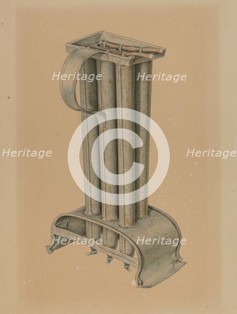 Candle Mold, c. 1940. Creator: Edward Bashaw.