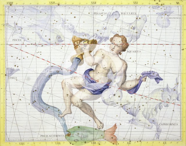 Constellation of Aquarius, 1729. Artist: Unknown