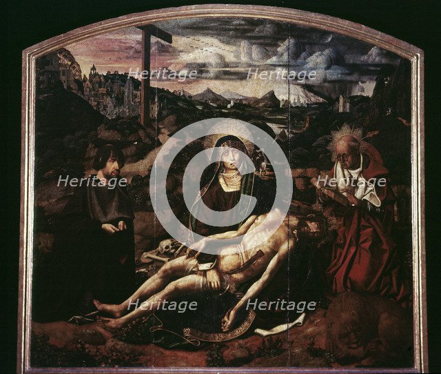 Pieta with Saint Jerome and Canon L. Desplas.