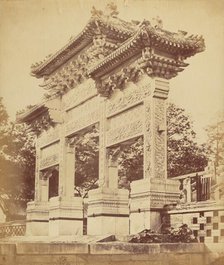 Arch in the Lama Temple Near Pekin, October 1860, 1860. Creator: Felice Beato.