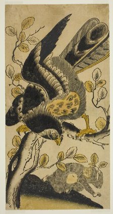 Eagle and Monkey, c. 1725. Creator: Nishimura Shigenaga.