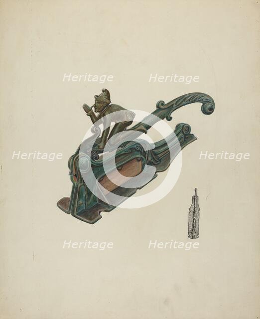 Perique Tobacco Cutter, c. 1937. Creator: Al Curry.