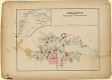 Plan of Sevastopol with its roadstead & fortifications, c. 1858. Artist: Anonymous master  