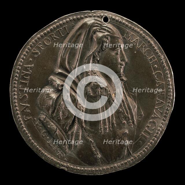 Faustina Sforza, born c. 1532, Marchioness of Caravaggio 1546, c. 1572. Creator: Vincenzo di Giovanni Lupicini.