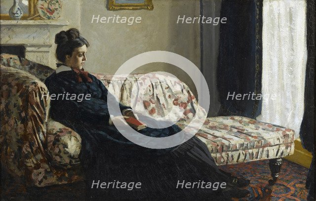 Méditation. Madame Monet au canapé, c. 1871.