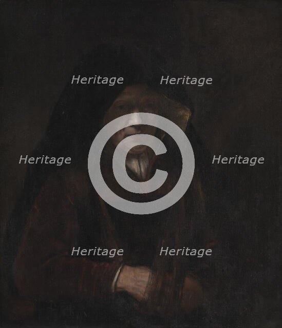 An Old Woman, 1655. Creator: Rembrandt van Rhijn, (School)  .