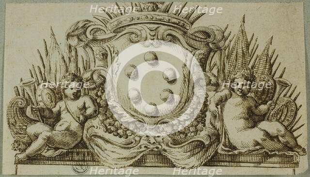 Medici Coat of Arms Flanked by Putti, n.d. Creator: Unknown.