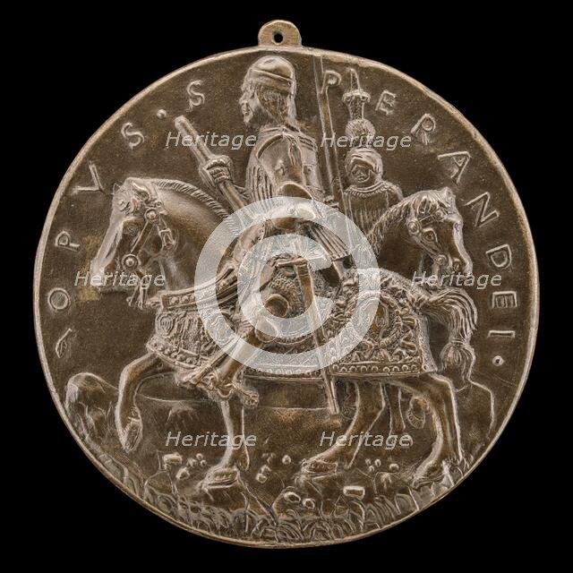 Giovanni II Bentivoglio and Squire [reverse], probably c. 1478/1482. Creator: Sperandio Savelli.