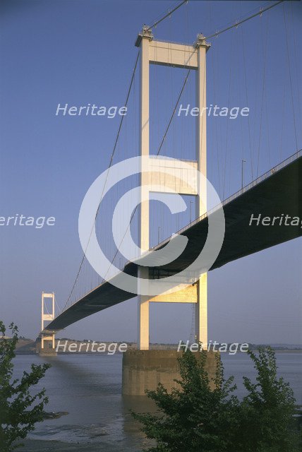 Severn Bridge, Chepstow, Gwent, Wales, 1995. Artist: J Bailey