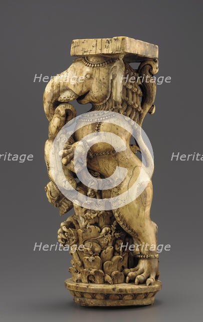Ivory Throne Leg, Eastern Ganga dynasty, 13th century. Creator: Unknown.