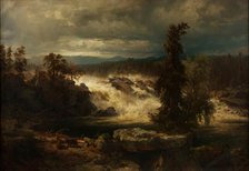 The Labrofalls near Kongsberg in Norway, 1859. Creator: August Wilhelm Leu.