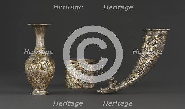Silver Vessels, c. 700. Creator: Unknown.