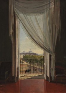 A View of Naples through a Window, 1824. Creator: Franz Ludwig Catel (German, 1778-1856).