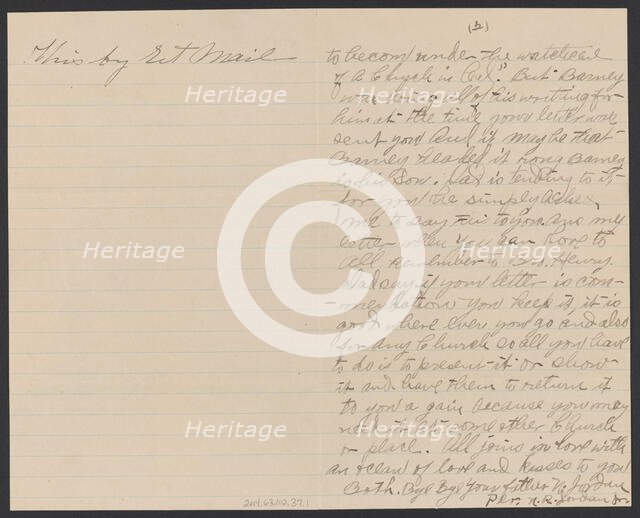 Letter written by Nelson Jordan Jr. and Nelson Jordan to Julia Womack, February 4, 1910. Creators: Nelson Jordan, Nelson Jordan.