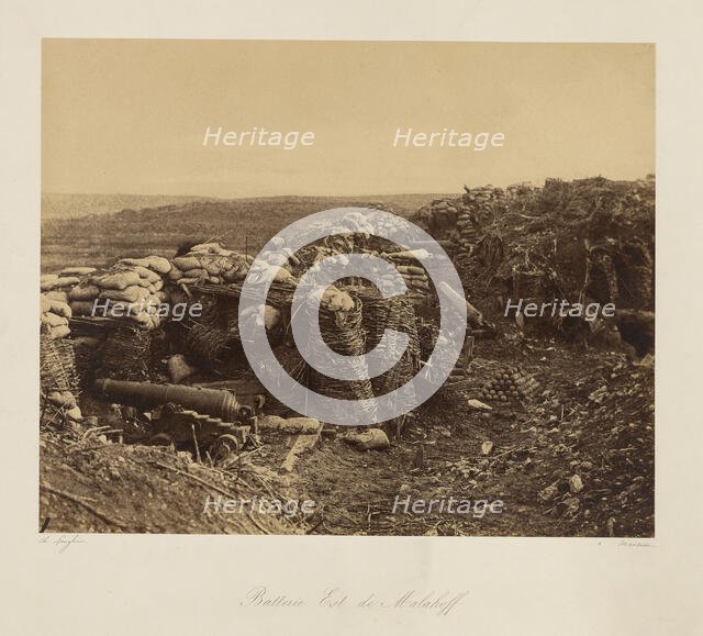 East Malakoff Battery. From: Souvenir de la Guerre de Crimee, 1855. Creator: Langlois, Jean-Charles (1789-1870).