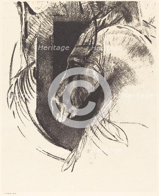 Le Coursier (The Race Horse), 1894. Creator: Odilon Redon.