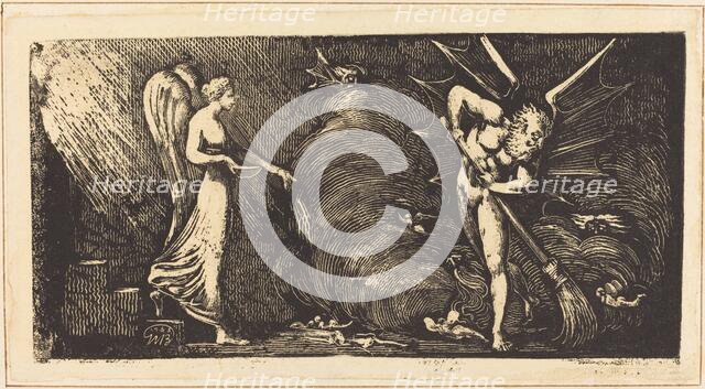 The Man Sweeping the Interpreter's Parlor, c. 1820/1822. Creator: William Blake.