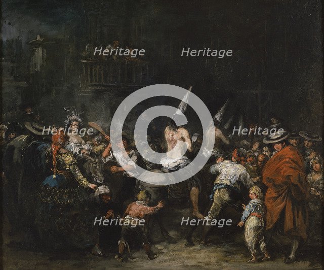 Convicted by the inquisition, Second Half of the 19th cen.. Artist: Lucas Velázquez, Eugenio (1817-1870)