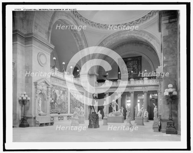 Statuary Hall, Metropolitan Museum of Art, N.Y. City, c1907. Creator: Unknown.