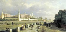 'View of the Kremlin from the Sophia Embankment in Moscow', 1879.  Artist: Pyotr Petrovich Vereshchagin