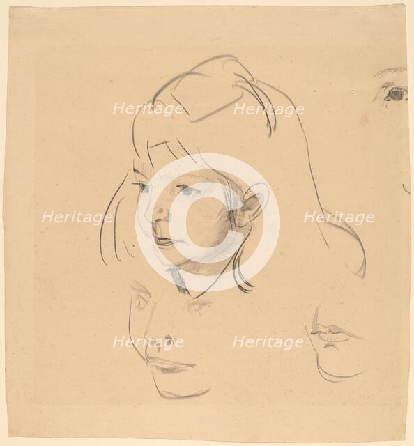 Studies of Jean, c. 1920. Creator: George Wesley Bellows.