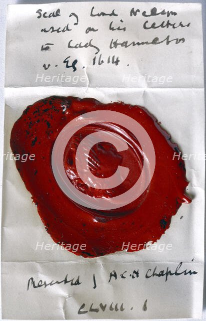 Seal of Lord Nelson, c1798-1805. Creator: Horatio Nelson.