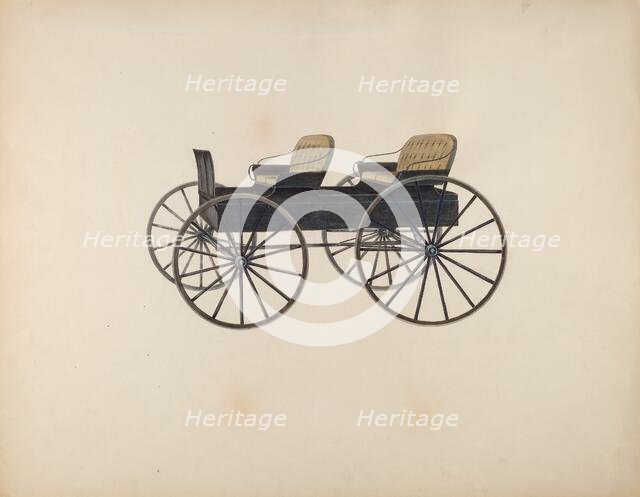 Four Passenger Farm Wagon, c. 1936. Creator: Fred Weiss.