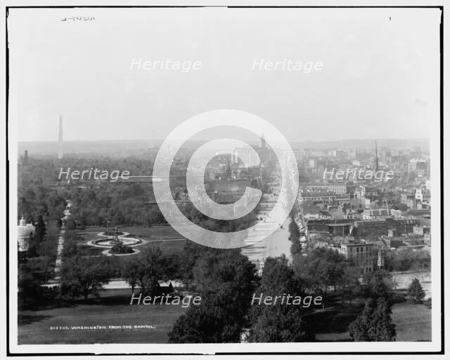 Washington from the Capitol, c1901. Creator: Unknown.