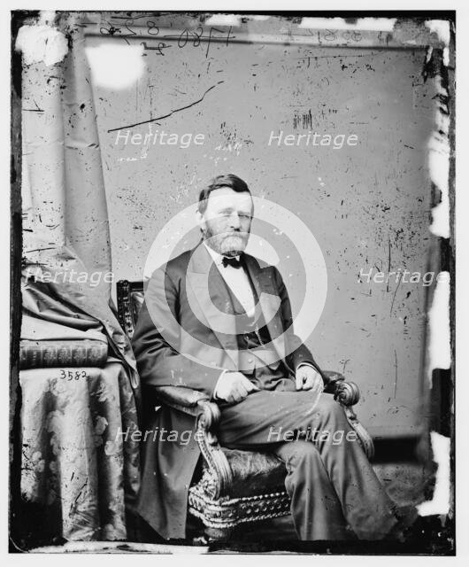 President Ulysses S. Grant, between 1860 and 1875. Creator: Unknown.