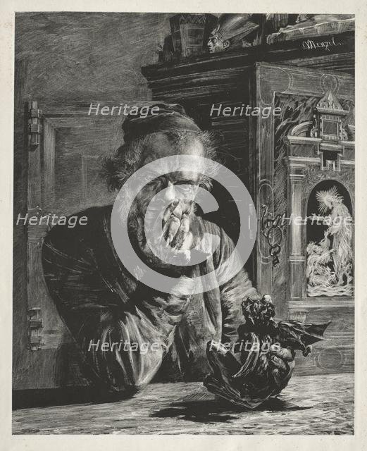 The Antiquary - Self-Portrait, 1851. Creator: Adolph von Menzel (German, 1815-1905).