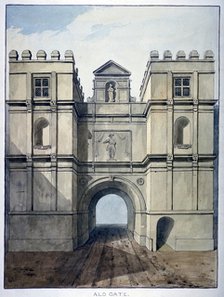 Aldgate, London, c1820(?). Artist: Frederick Nash