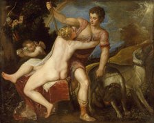 Venus and Adonis, 1550s. Creator: Titian.
