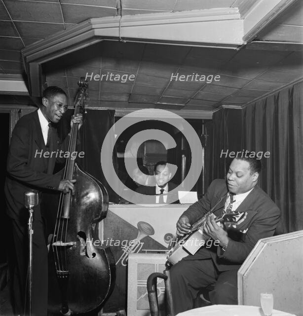 Portrait of Billy Taylor, Zutty Singleton, and Leonard Ware, New York, N.Y.(?), 1938. Creator: William Paul Gottlieb.
